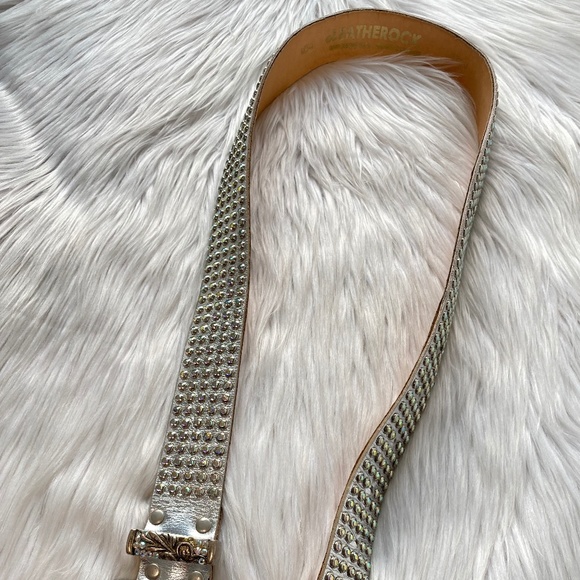 Leatherock Fully Rhinestone Crystal Bedazzled Silver Belt main image 8